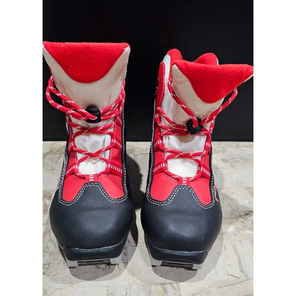 Rossignol X1 JR Cross Country Ski Boots Size 39 Red Black Lace Up - Picture 8 of 10